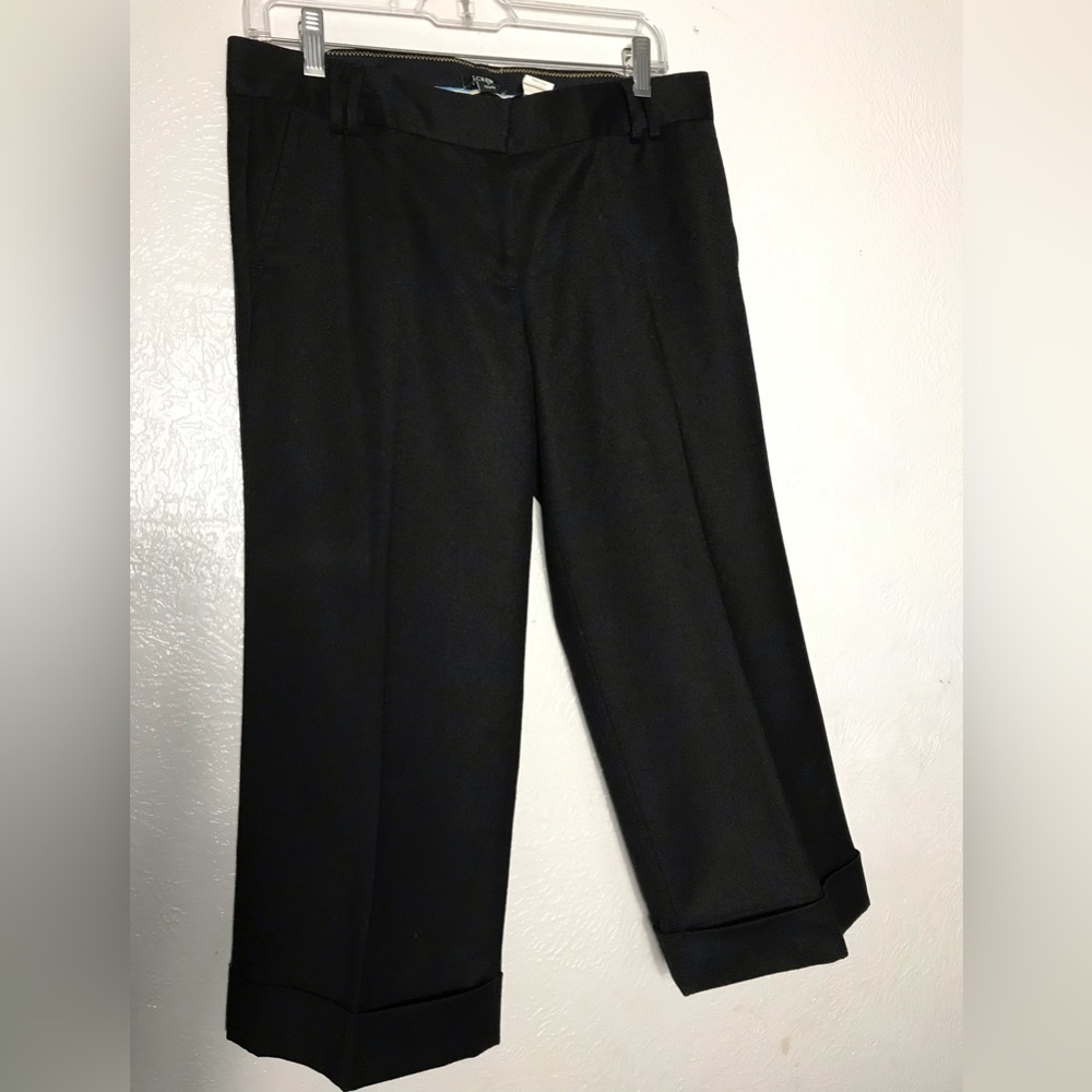 J. Crew black crop cuffed wool pant 6 - Picture 3 of 9